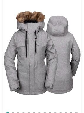 VOLCOM SHADOW INSULATED jacket womens snowboarding gray grey size Small